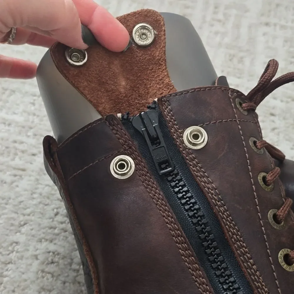 STARTER | Rugged Terrain Leather  Brown Lace-Up Boots 1990's
